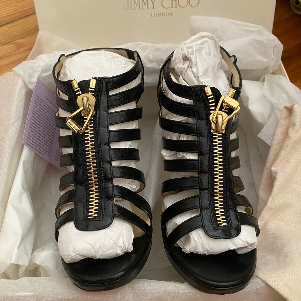 Jimmy Choo Gladiator Black Heels
